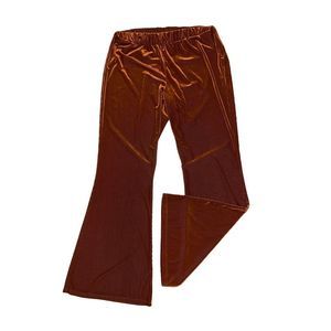 Umgee Velvet Flare Burnt Orange Pants